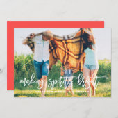 SPIRITS BRIGHT-fotovakantiekaart Feestdagenkaart (Voorkant / Achterkant)