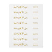 Spirits Bright Holiday Gold Address Sticker (Vel)