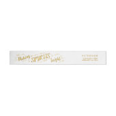 Spirits Bright Holiday Gold Address Sticker (Individueel)