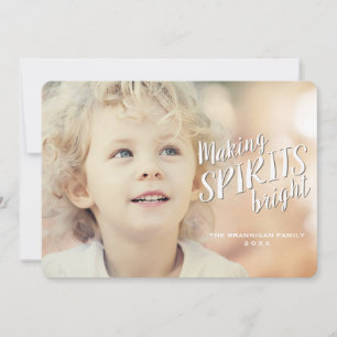 Spirits Bright Holiday Photo Card maken Feestdagenkaart