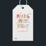 SPIRITS BRIGHT-kerstcadeaus voor feestdagen Cadeaulabel<br><div class="desc"></div>