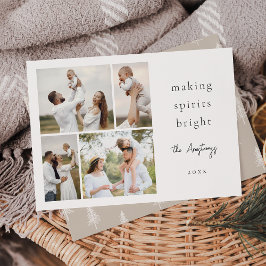 Spirits Bright maken 4 Fotocollage Feestdagenkaart