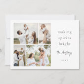 Spirits Bright maken 4 Fotocollage Feestdagenkaart (Voorkant)