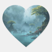 Spirits by the Still Waters Hart Sticker (Voorkant)