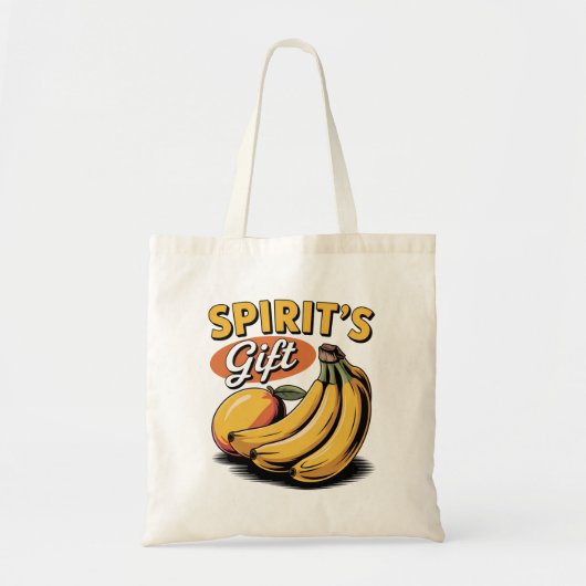 Spirit's Gift Banana Mango Retro Faith T-shirt Tote Bag (Voorkant)