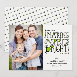 Spirits helder maken in Limoen-feestkaart Feestdagenkaart