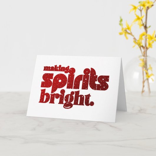 Spirits helder maken - Kerstretro Kaart (Gele Bloem)