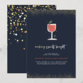 Spirits helder maken | Navy Christmas Cocktail Kaart (Voorkant / Achterkant)