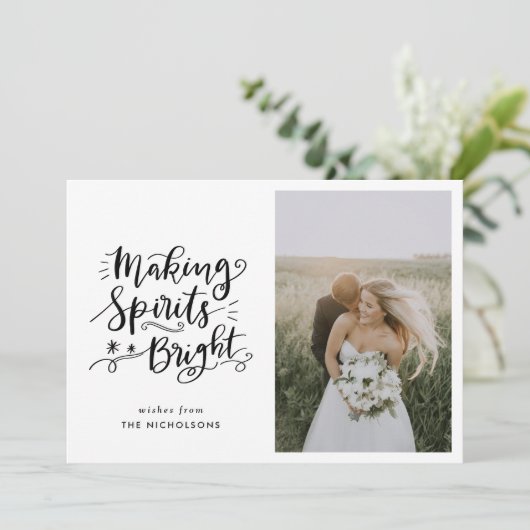 Spirits helder maken | Script Kerstfoto Feestdagenkaart (Staand voorkant)