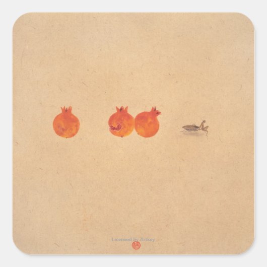 Spirits in de Heaven and Earth Series No.5 Vierkante Sticker (Voorkant)