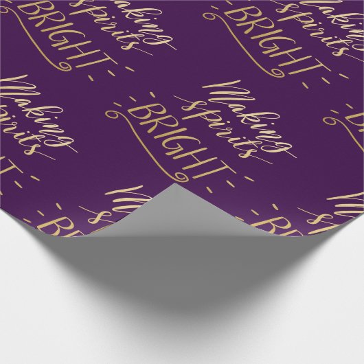 Spirits maken BrightStor Gold Script Pattern | Paa Cadeaupapier (Hoek)