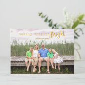 Spirits maken heldere kerstfoto feestdagenkaart (Staand voorkant)