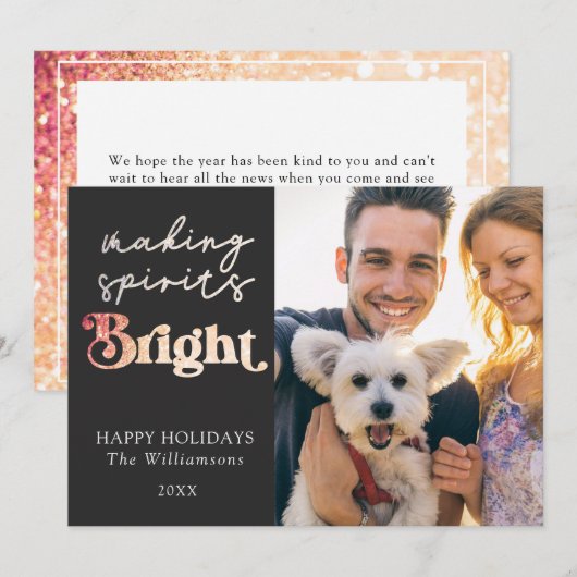 Spirits maken, Prettige feestdagen op maat Feestdagenkaart (Voorkant / Achterkant)