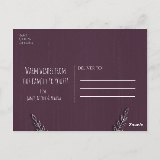 Spirits maken Silver Leaves Rustige Foto Briefkaart (Achterkant)