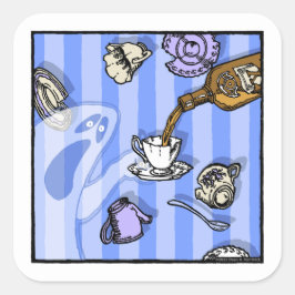 Spirits - Pop Gothic Nightmare Surreal Cartoon Vierkante Sticker