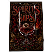 Spirits & Sips Halloween Cocktailparty Medium Cadeauzakje (Achterkant)