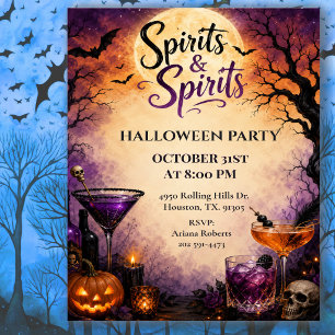 Spirits & Spirits Halloween Cocktailparty Kaart