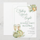 Spirits uitnodigen voor Bright Holiday Party Kaart (Voorkant / Achterkant)