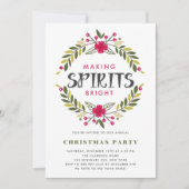 Spirits uitnodigen voor Bright Holiday Party Kaart (Voorkant)