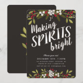 Spirits uitnodigen voor Bright Holiday Party Kaart (Voorkant / Achterkant)