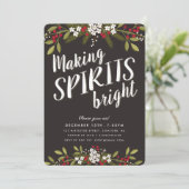 Spirits uitnodigen voor Bright Holiday Party Kaart (Staand voorkant)