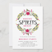 Spirits uitnodigen voor Bright Holiday Party Kaart (Voorkant)