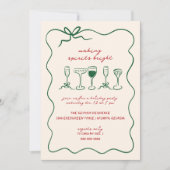 Spirits uitnodigen voor kerstfeestdagen feestdagenkaart (Voorkant)