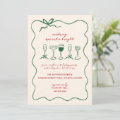 Spirits uitnodigen voor kerstfeestdagen feestdagenkaart (Staand voorkant)