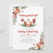 Spirits uitnodigen voor kerstfeestdagen kaart (Voorkant)