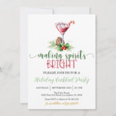 Spirits uitnodigen voor kerstfeestdagen kaart (Voorkant)