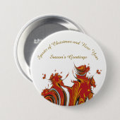 SPIRITS VAN CHRISTMAS EN NIEUW JAAR RONDE BUTTON 7,6 CM (Voorkant /achterkant)