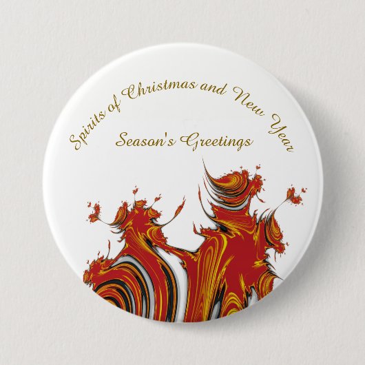 SPIRITS VAN CHRISTMAS EN NIEUW JAAR RONDE BUTTON 7,6 CM (Voorkant)