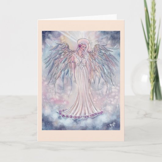 Spiritual angel of light greeting cards by Renee L Kaart (Voorkant)