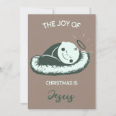 Spiritual Christmas Birth of Jesus Message Art Kaart (Voorkant)