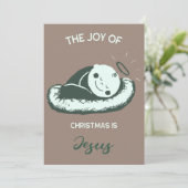 Spiritual Christmas Birth of Jesus Message Art Kaart (Staand voorkant)