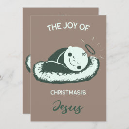 Spiritual Christmas Birth of Jesus Message Art Kaart