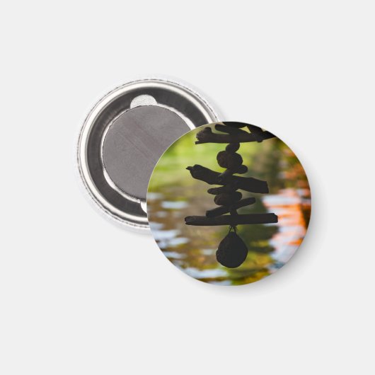 Spiritual Driftwood Bali Circle Magnet (Voorkant / Achterkant)