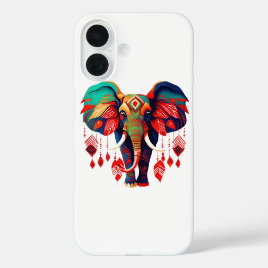 Spiritual Elephant with Red Feathers Case-Mate iPhone Case (Achterkant)