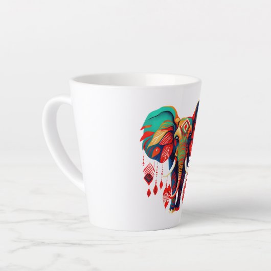 Spiritual Elephant with Red Feathers Latte Mok (Linkerhoek)