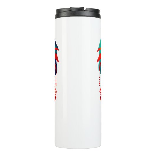 Spiritual Elephant with Red Feathers Thermosbeker (Achterkant)