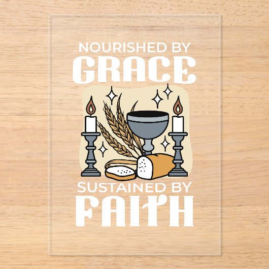 Spiritual Faith and Grace – Uplifting Christian Acryl Uitnodigingen (Voorkant)