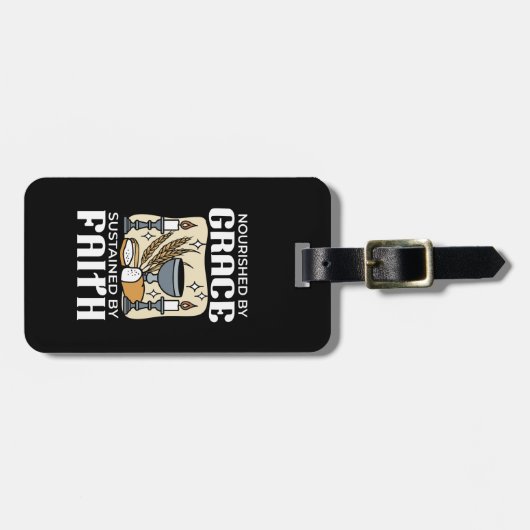 Spiritual Faith and Grace – Uplifting Christian Bagagelabel (Voorkant horizontaal)