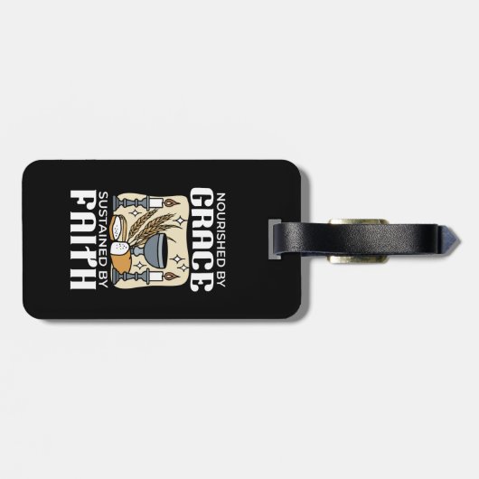 Spiritual Faith and Grace – Uplifting Christian Bagagelabel (Achterkant horizontaal)