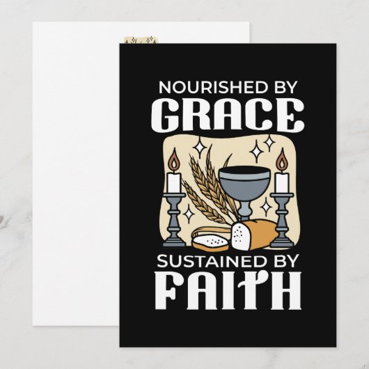 Spiritual Faith and Grace – Uplifting Christian Bedankkaart (Voorkant / Achterkant)