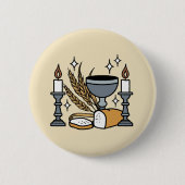 Spiritual Faith and Grace – Uplifting Christian Ronde Button 5,7 Cm (Voorkant)