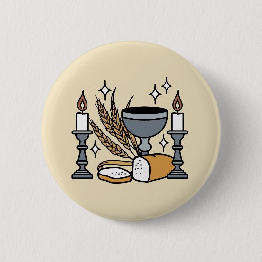 Spiritual Faith and Grace – Uplifting Christian Ronde Button 5,7 Cm (Voorkant)