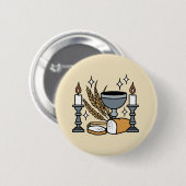 Spiritual Faith and Grace – Uplifting Christian Ronde Button 5,7 Cm (Voorkant /achterkant)