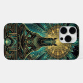 Spiritual Gold Teal iPhone 16 Pro Max Case Hoesje (Achterkant horizontaal)