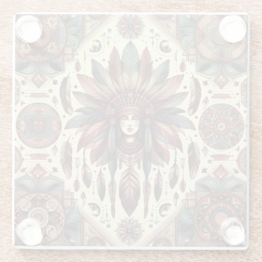 Spiritual Guidance  Glazen Onderzetter (Achterkant)