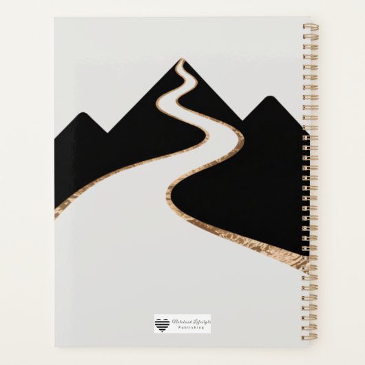 Spiritual  Guided Mountain Path design Planner (Achterkant)